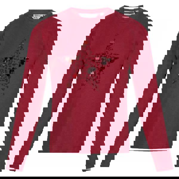 Regatta Kids Wenbie III Stars Long-Sleeved T-Shirt - Dark Pimento