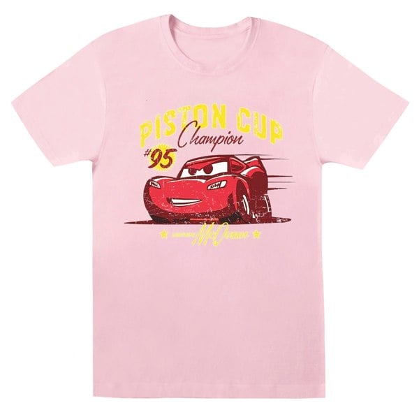 Disney Boys Cars Piston Cup Champion T-Shirt - Baby Pink