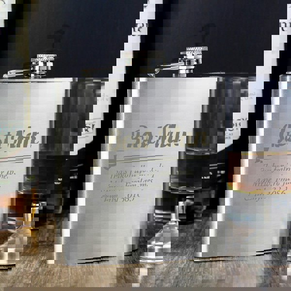 Personalised Memento Company Personalised Best Man Hip Flask