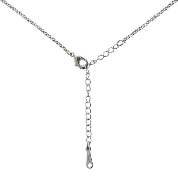 Halo Pendant Necklace with a Blue Cubic Zirconia Stone - namana.london