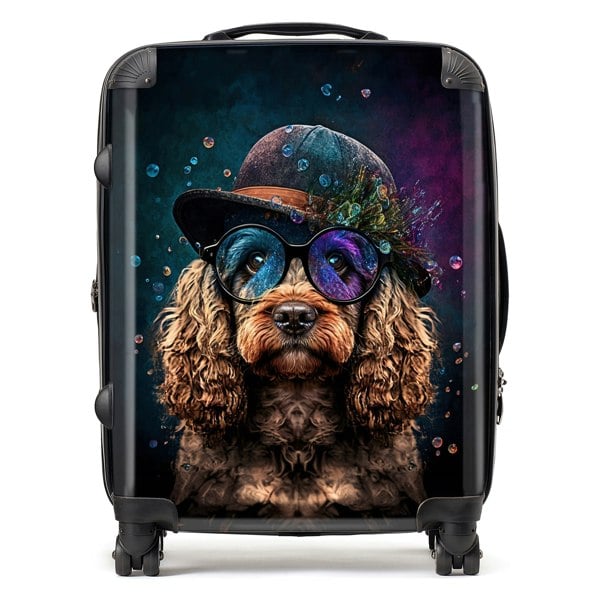 Warren Reed Cockapoo Dog Face Splashart Suitcase