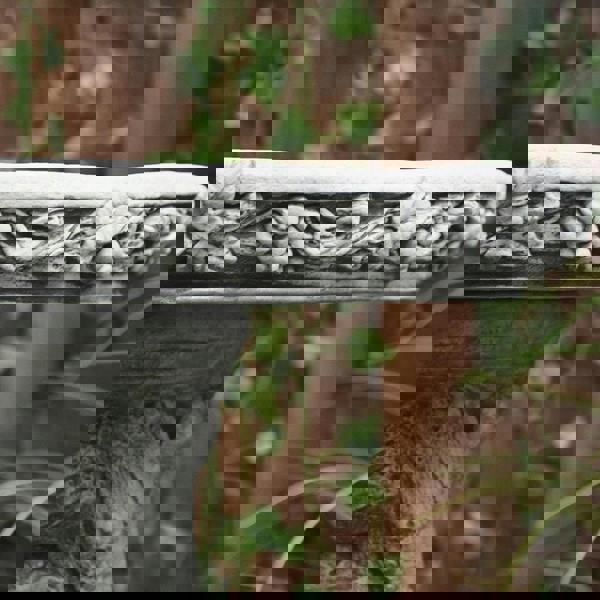 Fruit Design Stone Cast Birdbath