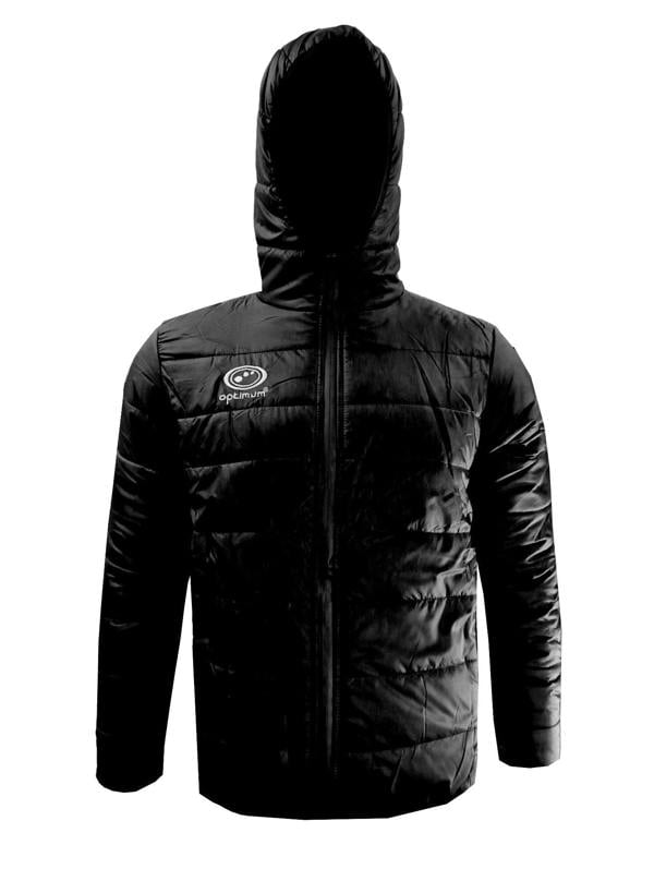 Quilted Puffer Hooded Jacket Black – Warm, Durable Winter Coat - Optimum