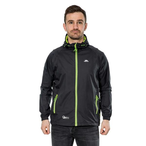 Trespass Unisex Adult Qikpac Waterproof Jacket - Black - 