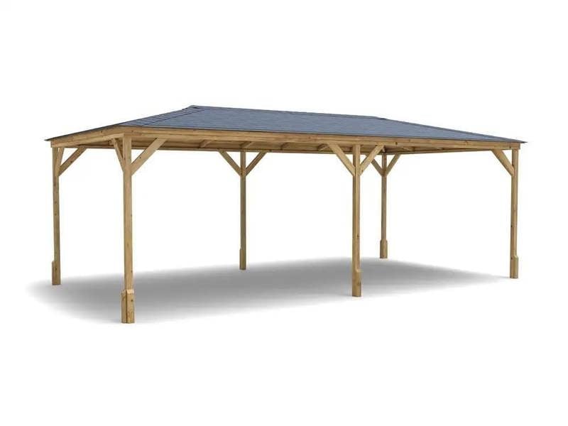 Dunster House Wooden Garden Gazebo 6 x 3 Roof Shingles Included, Fully Pressure Treated, Utopia 630