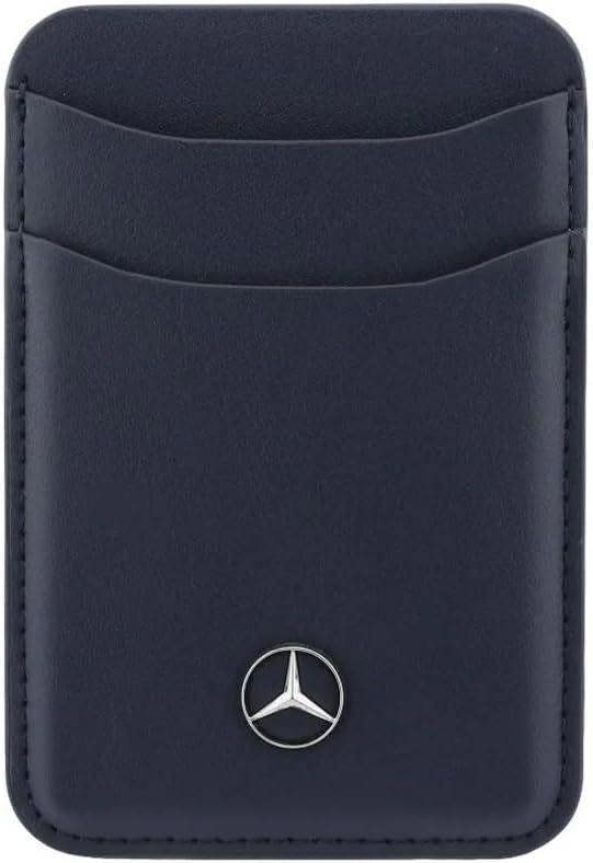 Mercedes Benz Leather Magnetic Card Holder Navy Blue - MECSMPUDCSV