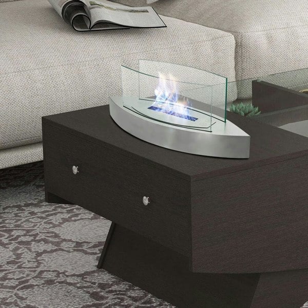 Unique Smokeless Stainless Steel Tabletop Ethanol Fireplace Living and Home