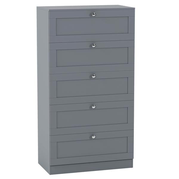 Vida Designs Altino 5 Drawer Chest, Black