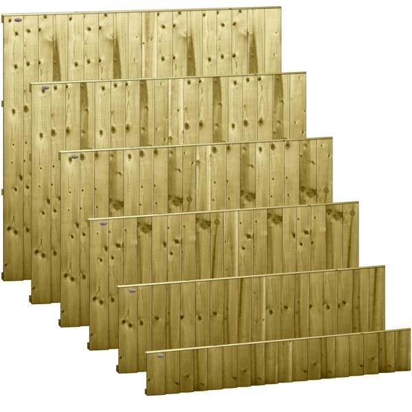[amazon variation] feather edge semi-braced fence panel [6ft x 1ft, 2ft, 3ft, 4ft, 5ft] 1