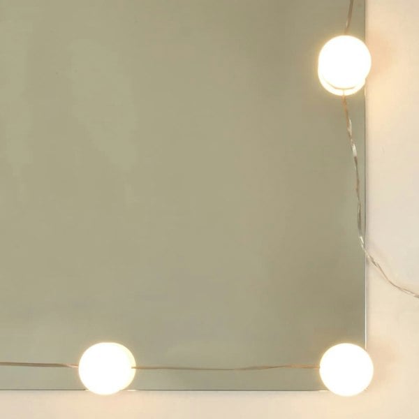 Berkfield Dressing Table with LED White 60x40x140 cm