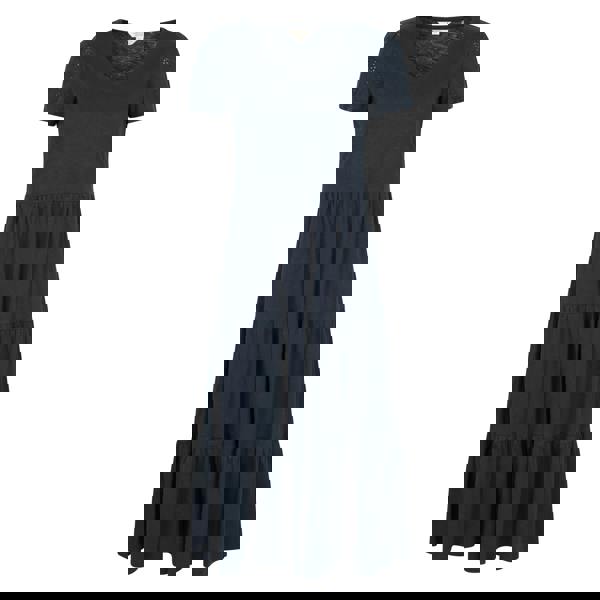 Mountain Warehouse Womens Malaga Tiered Broderie Sleeve Dress - Navy