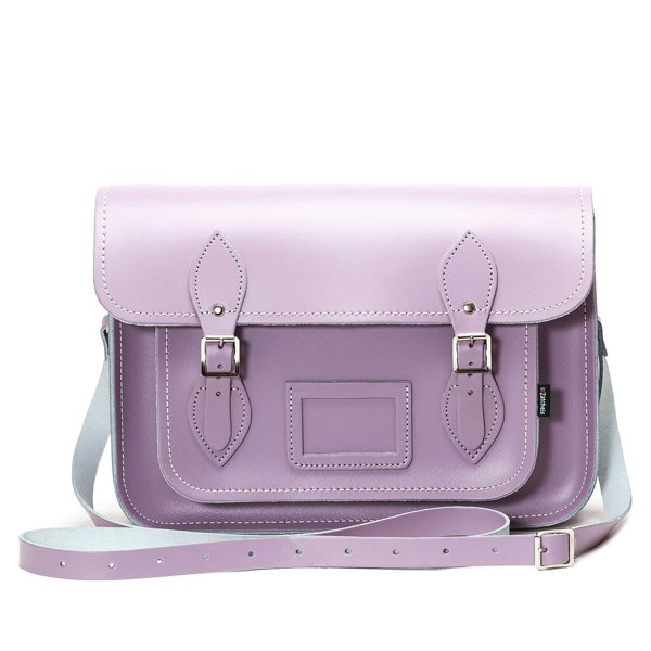 Zatchels Handmade Leather Satchel - Pastel Violet