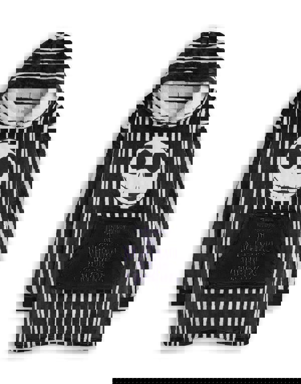 Disney The Nightmare Before Christmas Unisex Kids Black Jack Skellington Blanket Hoodie (One Size)