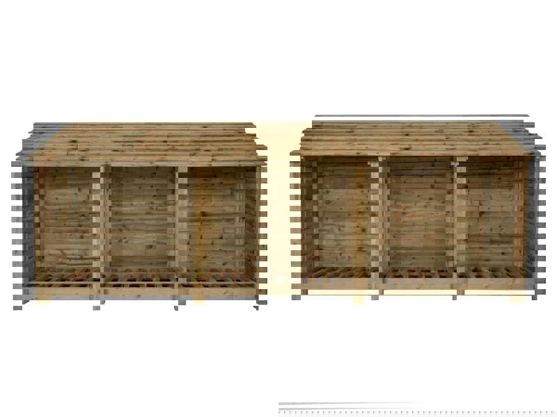 Arbor Garden Solutions Wooden Log Store W-335cm, H-126cm or 180cm, D-88cm