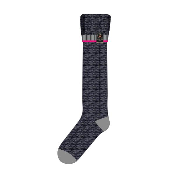 The British Boot Sock Company Wellington Boot Socks – Navy & Pink | 100% British Wool | UK 4-7