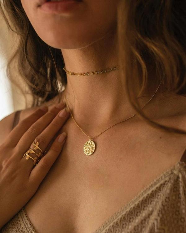 Thick 18K Gold Statement Leaf Ring - Rings - Elk & Bloom