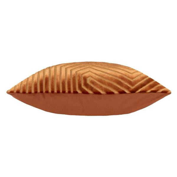 Paoletti Evoke Cut Cushion Cover - Brick Red - 