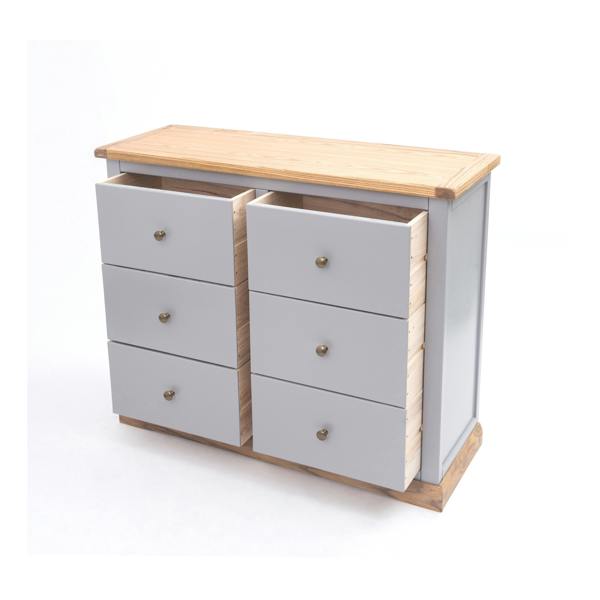 Cabinet Bits Bicarri 6 Drawer Chest of Drawers Brass Knob