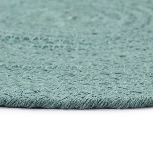 Berkfield Placemats 4 pcs Plain Green 38 cm Round Cotton
