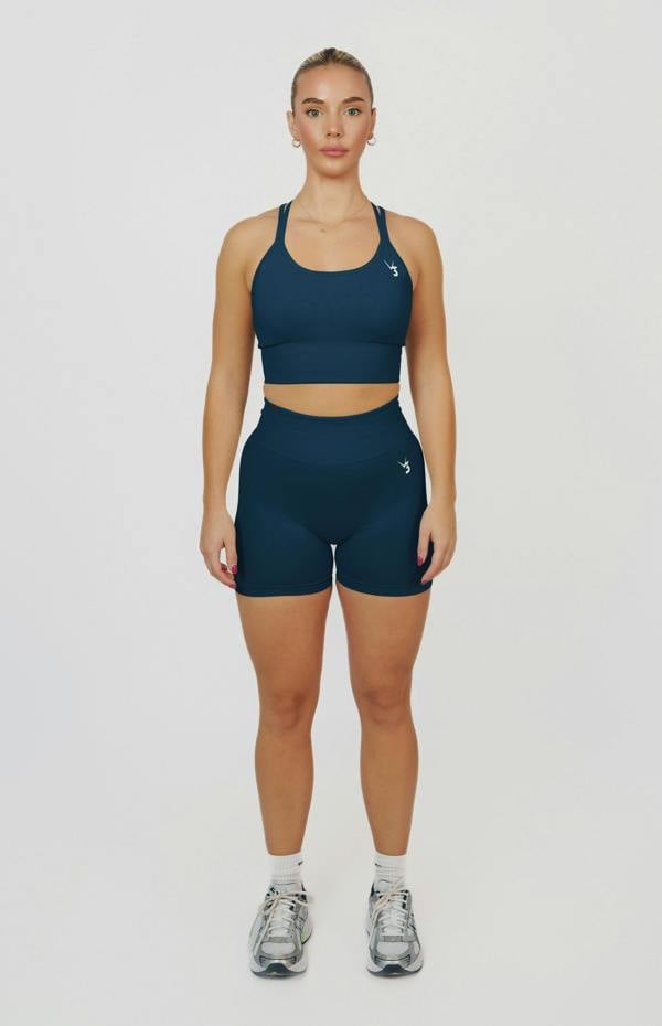 V3 Apparel Form Seamless Scrunch Shorts & Sports Bra Set - Deep Turquoise