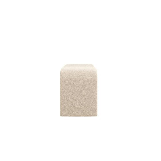 Wyld Haus Palermo Minimalist Curved Ivory Upholstered Hallway Bench