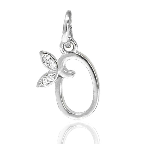 Say It With Winged Initial Charm - Sterling Silver