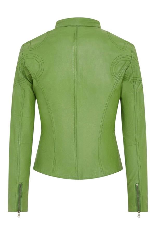 Infinity Leather Women's Casual Slim-Fit Leather Biker Jacket-Tulsa