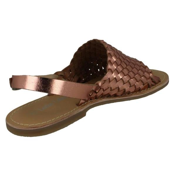 Leather Collection Ladies Leather Collection Weave Vamp Sandals F00188