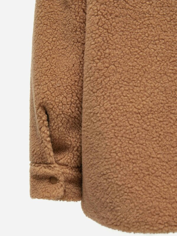 Moncler Enfant Boys Teddy Fleece Overshirt in Beige