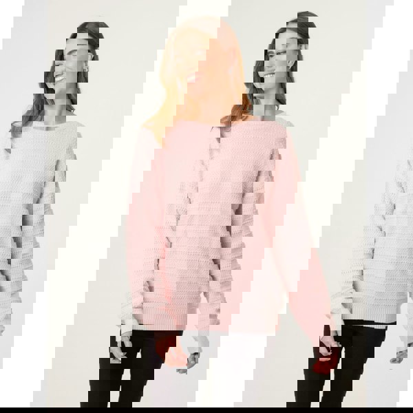 Blue Vanilla Round Neck Bow Back Detailed Jumper