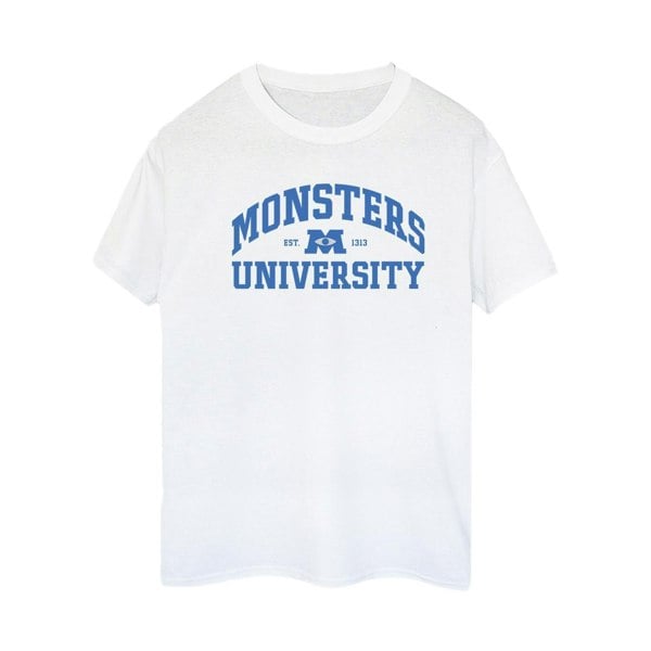 Disney Womens/Ladies Monsters University Logo Cotton Boyfriend T-Shirt - White