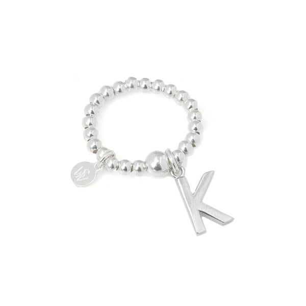 Say It With Classic Initial Ball Ring - Sterling Silver (Large)