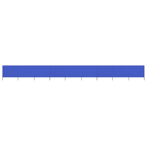Berkfield 9-panel Wind Screen Fabric 1200x80 cm Azure Blue