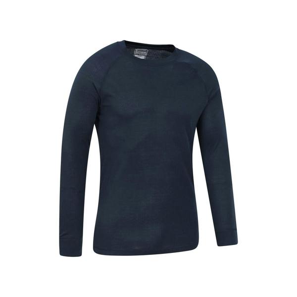 Mountain Warehouse Mens Talus Round Neck Long-Sleeved Thermal Top - Blue - 