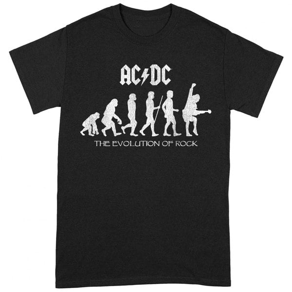 AC/DC Unisex Adult The Evolution Of Rock T-Shirt - Black