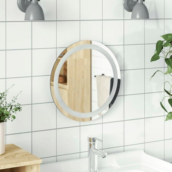 Berkfield LED Bathroom Mirror 40 cm Round