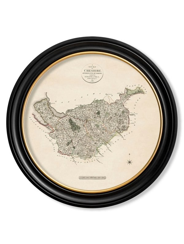 Exceptional Art c.1806 County Maps of England - Round