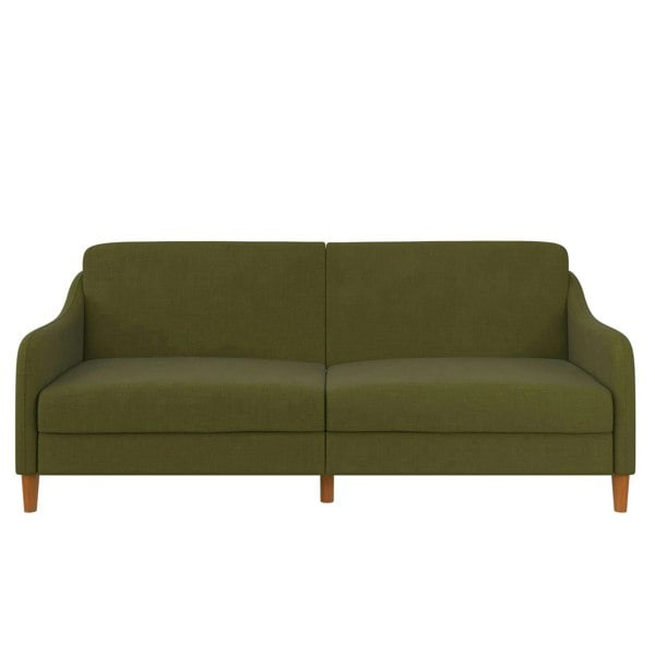 Dorel Home Jasper coil 3-seater Sofa Bed in green fabric