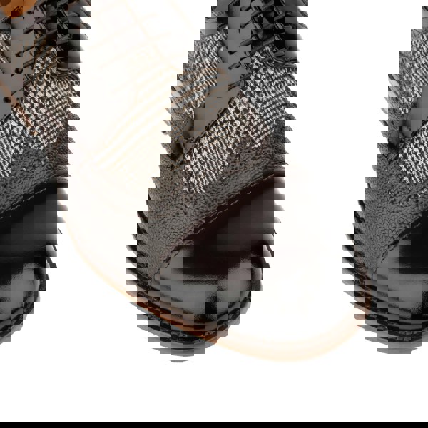 Embassy London Orlando - Brown Check - Men's toe cap leather dressy shoe with brogue details