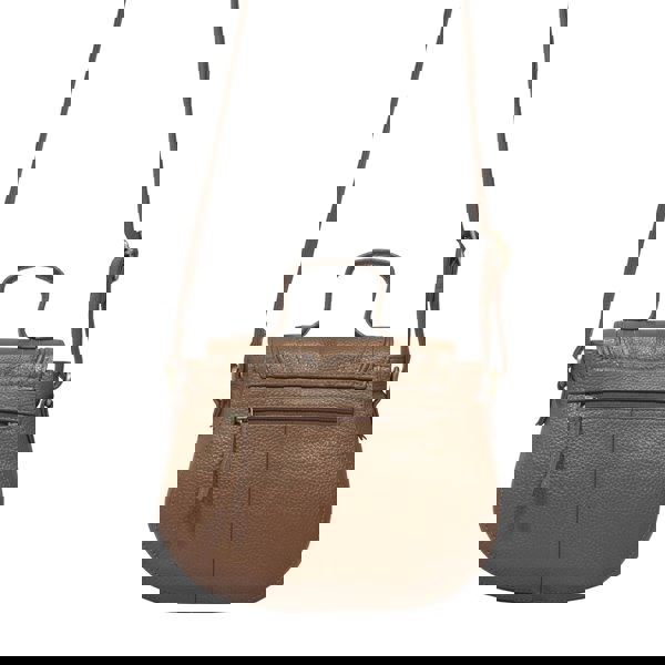 Assots London 'CARMEL' Tan Real Leather Shoulder Crossbody Bag