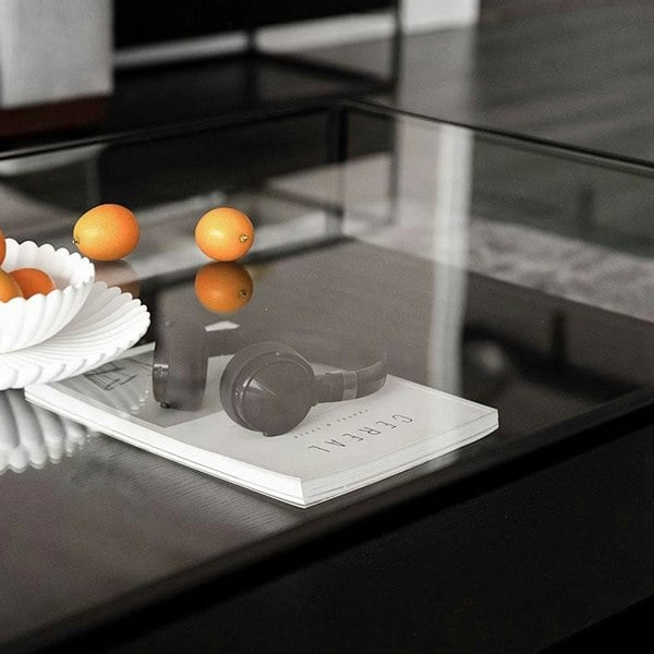 Weilai Concept Sanderson Rectangle Coffee Table With Storage, Black