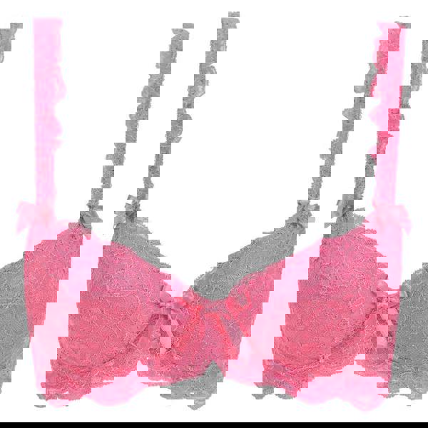 Lulu Stretch Lace Underwired Bra in rose pink