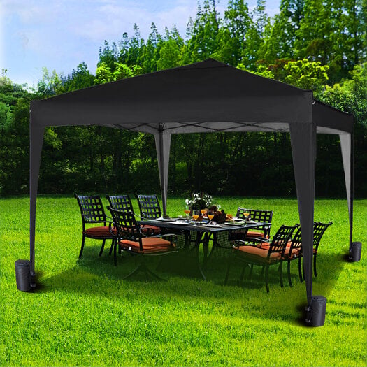 3x3m Pop up Gazebo Outdoor Patio Canopy Tent Black 2