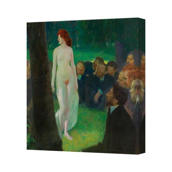 Benjamin Tate Design Contemporary Nude Figure Canvas Art Print In Park Scene Gallery Wrapped