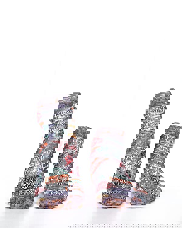 Jemsox Motor Badges Wigglesteps Sneaker Socks | Retro Cool & Easy Fit