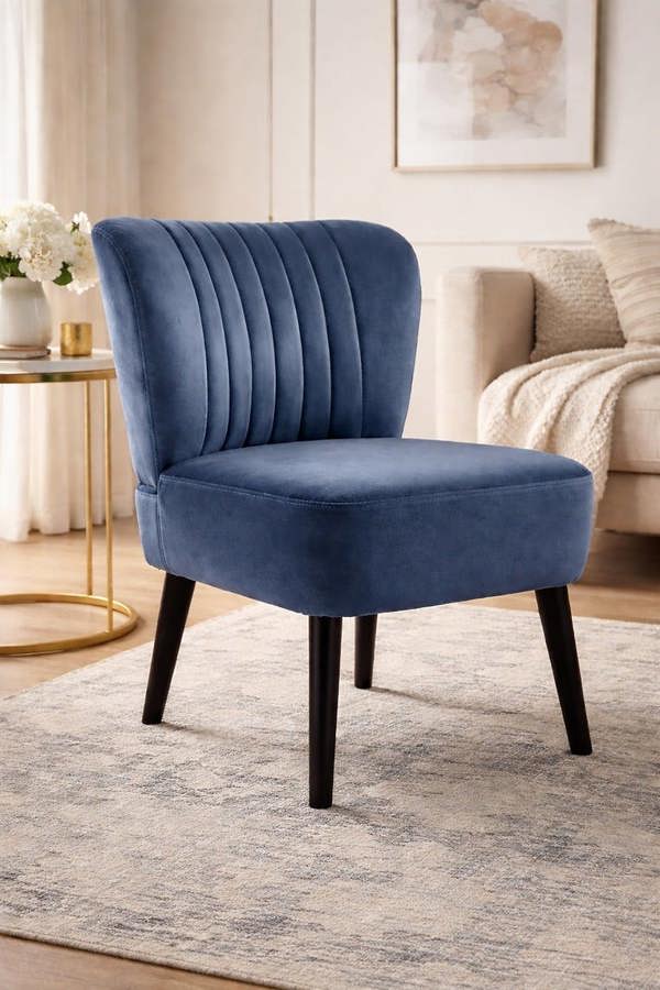 Groundlevel Crushed Velvet Shell Accent Chair