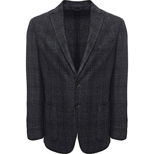 Hackett London Mens Mayf Gmd Wool Check Jacket In Grey
