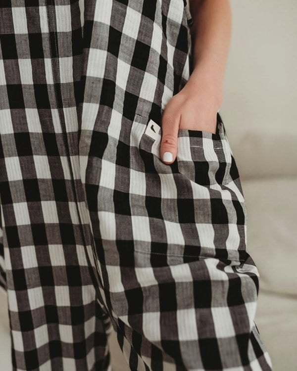 Grace Multicolour Check Print Reversible Wide Leg Jumpsuit - image 3