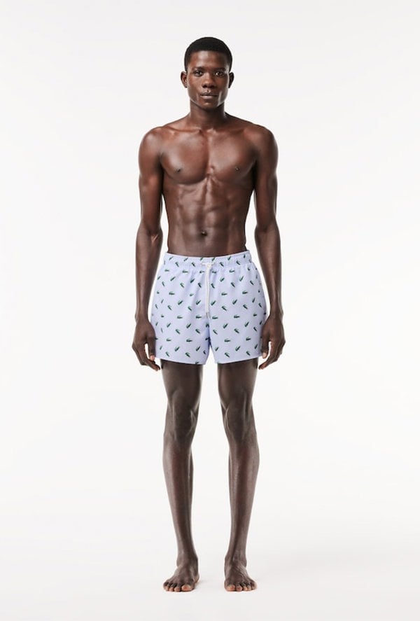 Lacoste Men's Crocodile Print Swim Shorts