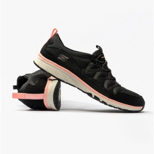 Skechers 104281/BKW GRATIS SPORT-LIVE GOLDEN Womens Bungee-Lace Trainers Black/White